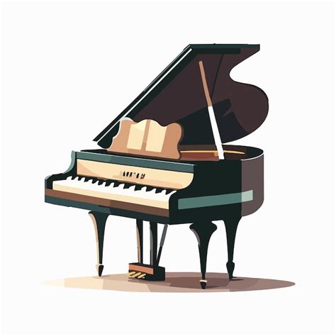 Premium Vector | Vector cute piano cartoon style