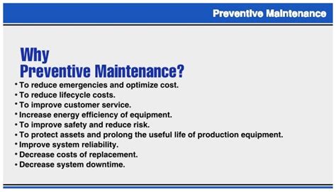 Ppt On Preventive Maintenance