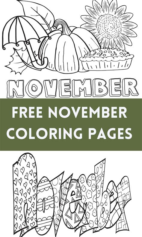 coloring pages for november 2