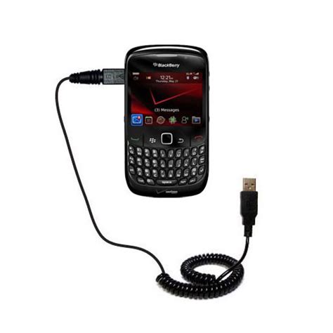 Coiled Power Hot Sync Usb Cable Suitable For The Blackberry Essex With Both Data And Charge