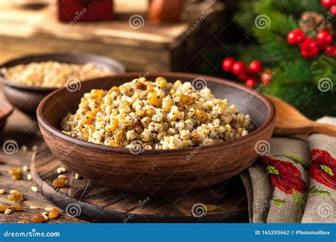 Kutia. Traditional Ukrainian Christmas Ceremonial Grain Dish with Honey ...