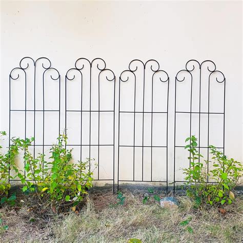 Amazon SCENDOR 4 Pack Black Garden Trellis 45 X 15 9 For