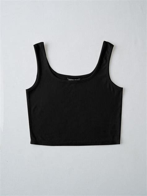 Shein Ezwear Rib Knit Crop Tank Top For Sale Australia New Collection