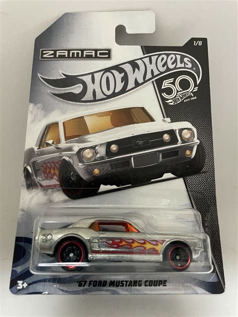 Hot Wheels 1967 Ford Mustang Coupe Zamac 50th Anniversary Edition