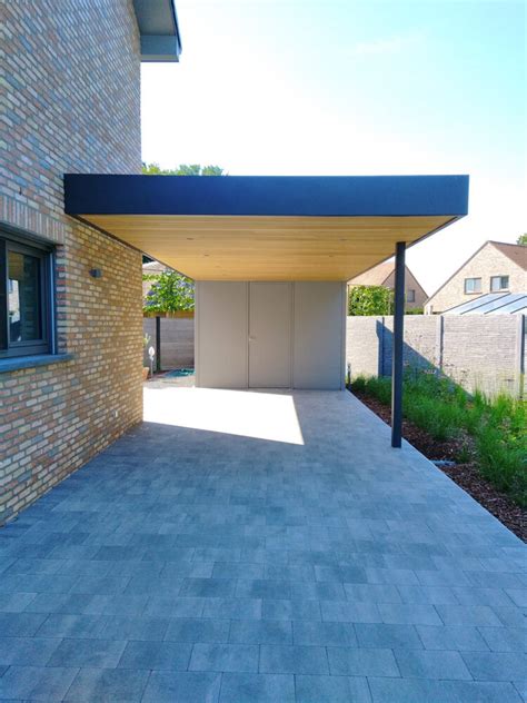 Aanbouw Carport Met Berging In Metaal And Hout D Reeks