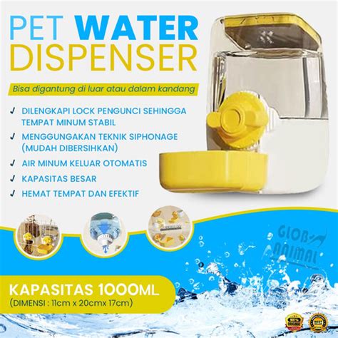 Jual Botol Minum Otomatis Ml Model Dispenser Gantung Kandang Pet