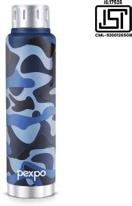 Pexpo 12 Hrs Hot Cold Vacuum Insulated Bottle With Army Printed Design Cameo 500 Ml Flask