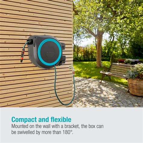 gardena wall mounted hose box rollup ml    irrigation