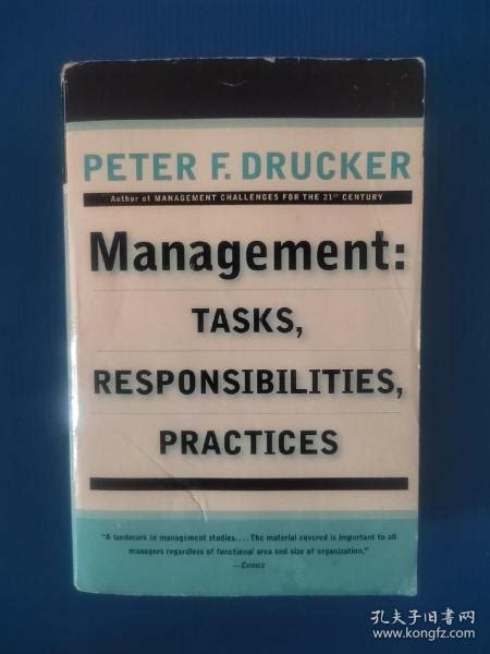 Peter F Drucker Management；tasks Responsibltlitiespractices见图孔夫子旧书网