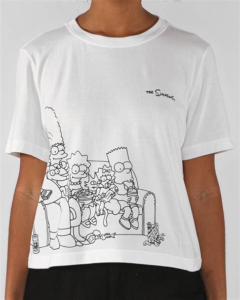 Camiseta Feminina Os Simpsons Branca Fox The Simpsons FANLAB Oficial