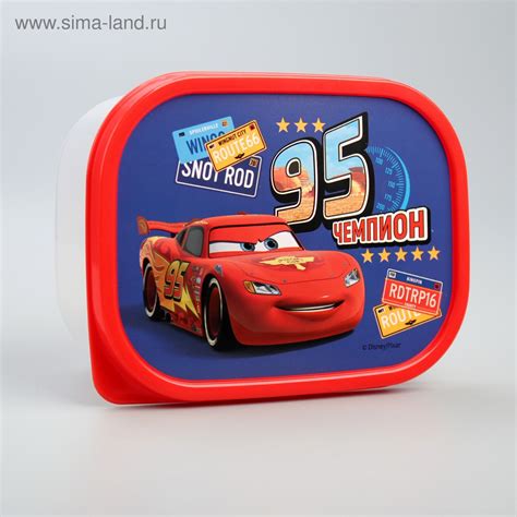 Ланч-бокс, прямоугольный, 500 мл "Чемпион", Тачки (2358138) - Купить по ...