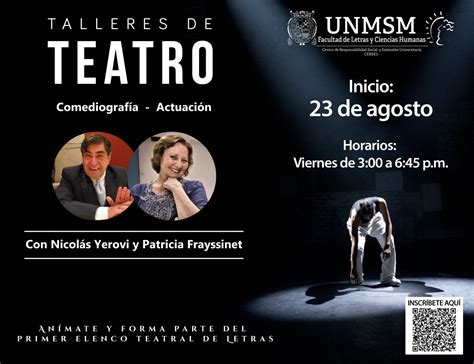 Talleres de Teatro Comediografía y Actuación LETRAS