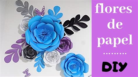 Como Hacer Flores Gigantes De Papel En 5 Minutos FÁcil Diy Youtube