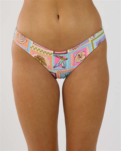 Shop Rip Curl Beach Party Good Classic Bikini Bottom In Multico Fast Shipping Easy Returns
