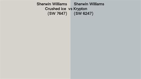 Sherwin Williams Crushed Ice Vs Krypton Side By Side Comparison