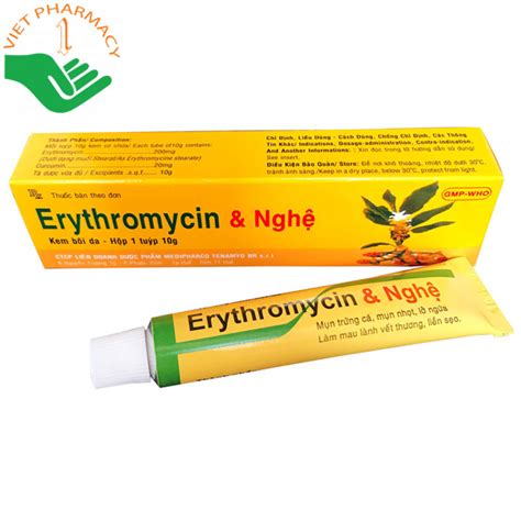 Kem Erythromycin And Nghệ Nam Hà Trị Mụn Nhọt Liền Da 10g