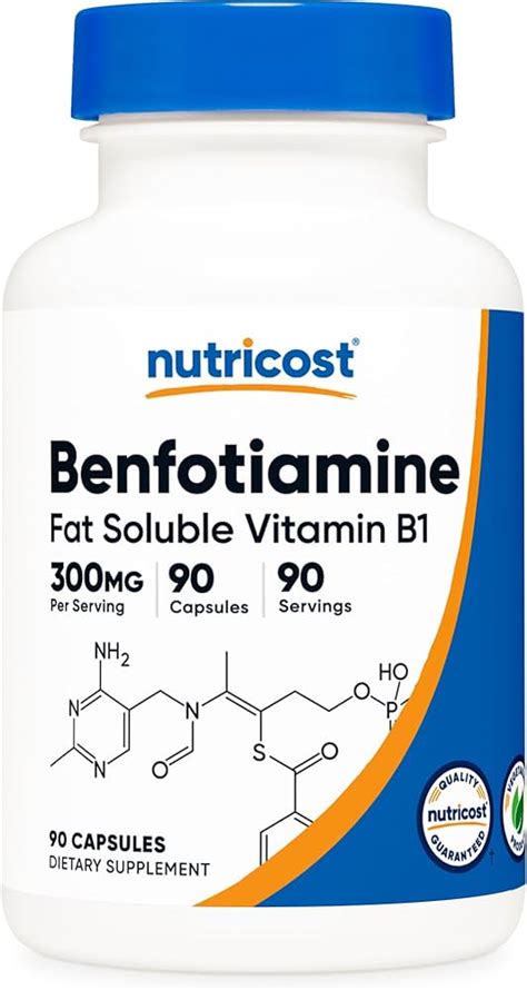 Nutricost Benfotiamine Fat Soluble Vitamin B Mg Capsules Buy