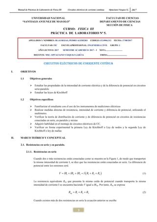 CIRCUITOS ELÉCTRICOS DE CORRIENTE CONTINUA PDF