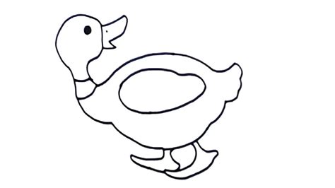 How To Draw Duck Easy Duck Drawing For Kids Youtube