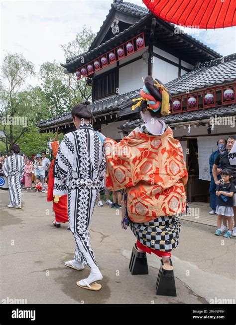 Oiran Courtesans Parade Through The Streets Of Edomura Wonderland With