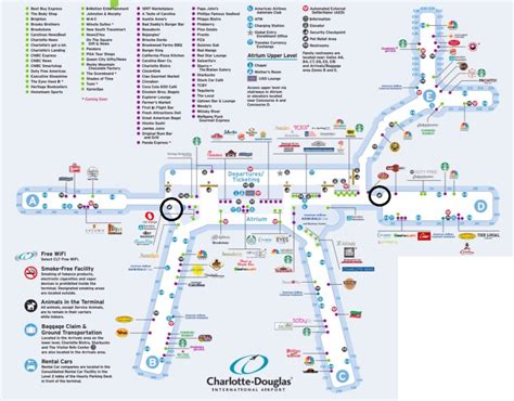 Printable Map Of Charlotte Airport Terminal