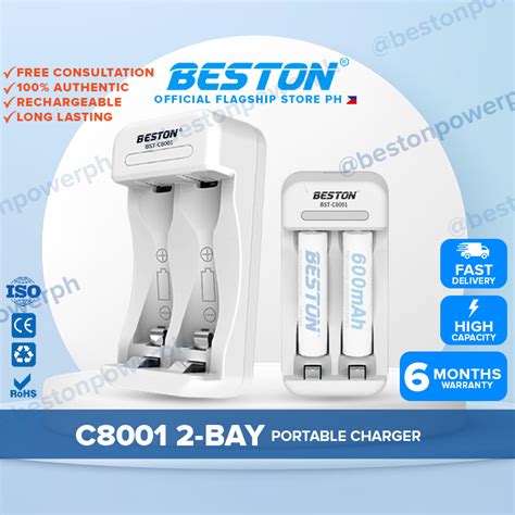 Beston C8001 2 Bay Charger Battery Charger For AA AAA Rechargeable