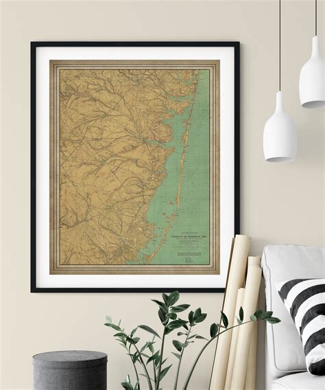1888 Barnegat Bay NJ Map Print: Vintage New Jersey Shore Wall Art