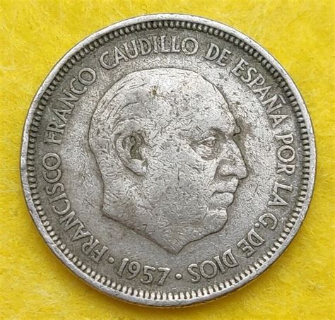 Pesetas Estrella Espa A Francisco Franco Rara No Se Acu Aron