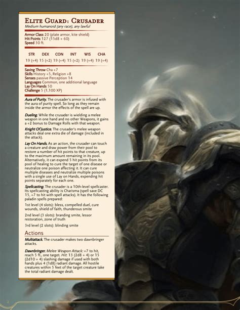 The 5e Experience — 5theditionhomebrewing Elite Guards