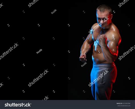 Male Bodybuilder Athlete Naked Torso Posing Stock Photo Shutterstock