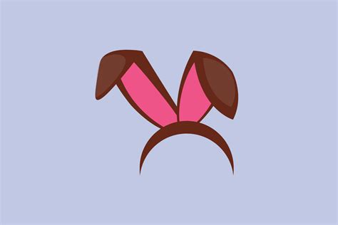 Brown Bunny Ear Headband Graphic By Tristaartstudio · Creative Fabrica