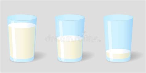 Trois Verres De Lait Illustration Stock Illustration Du Boisson 71564522