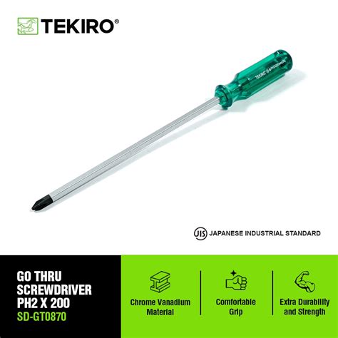 Jual TEKIRO OBENG GO THRU PH2 X 200 MM 6 HANDLE HIJAU Shopee