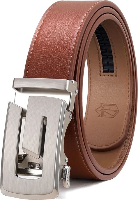 Zitahli Belt Men Ratchet Belt Dress With Genuine Leather Slide