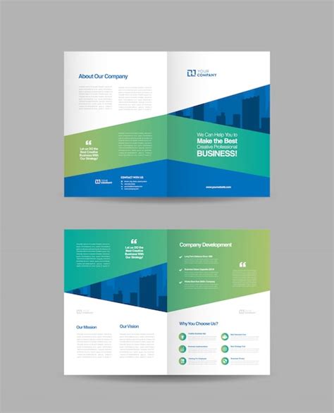 Premium Vector Bi Fold Brochure Design