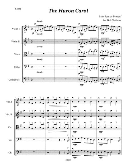 The Huron Carol By Traditional - Digital Sheet Music For Score And ...