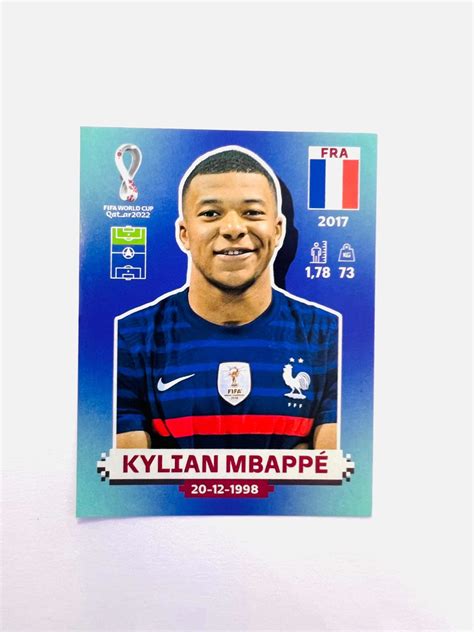 Lamina Mundial Qatar 2022 Kylian Mbappe Panini Original Cuotas Sin