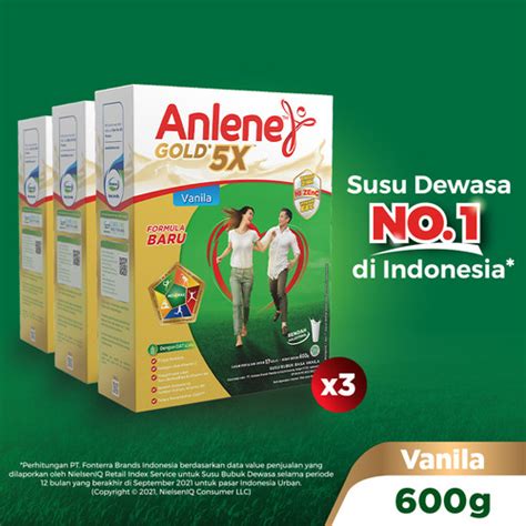 Jual Anlene Gold 5X Susu Bubuk Dewasa Vanila 3 X 600g Tulang Sendi