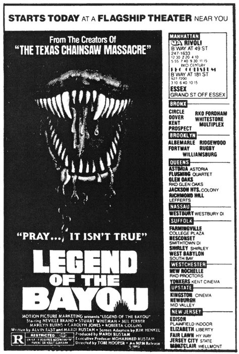 Temple Of Schlock Movie Ad Of The Week Legend Of The Bayou 1984