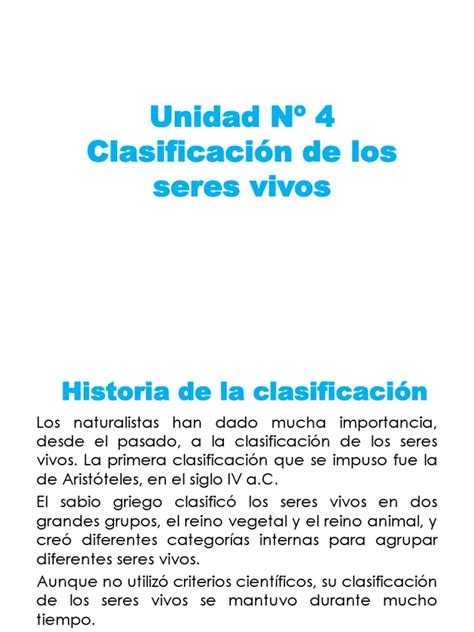 Pdf Clasificaci N De Los Seres Vivos Pdfslide Net