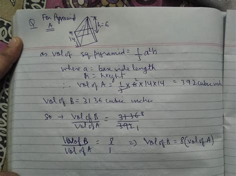 Solved Pyramid A Is A Square Pyramid With A Base Side Length Of