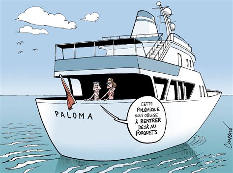 Sarkozy Quitte Son Yacht Globecartoon Political Cartoons Patrick