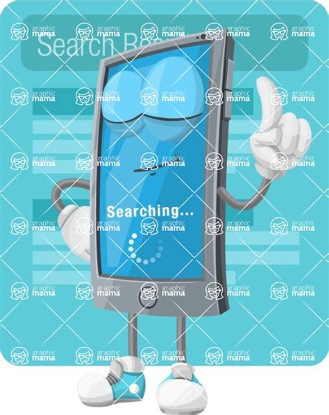 Smart Phone Cartoon Vector Character Aka Smarty Callen Search Results Illustration Concept