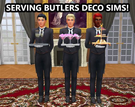 Serving Butler Deco Sims Sims 4 Butler Sims Sims 4