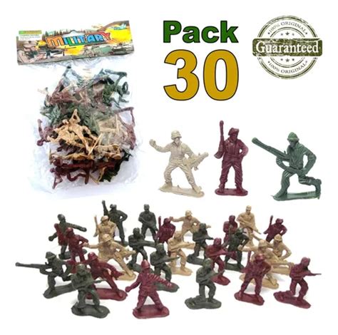 Pack Juego 30 De Militares Soldaditos De Plástico 3 Colores MercadoLibre