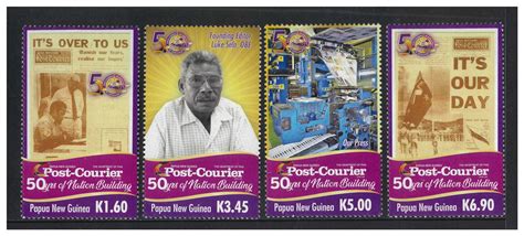 Papua New Guinea 2020 Post Courier/50 Years of Nation Building Set of 4 ...