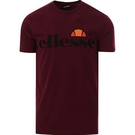 Ellesse Prado Retro 1980s Logo Crew T Shirt In Burgundy