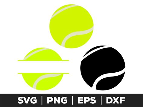 Tennis SVG Tennis Ball Svg Png Eps Dxf Monogram Frame Etsy