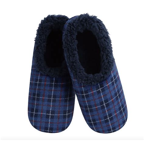 24 Off On Snoozies Mens Plaid Fleece Slippers Onedayonly