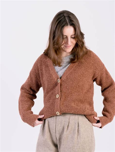 Cardigan De Lana Para Mujer Prenda Sostenible De Tejido Reciclado